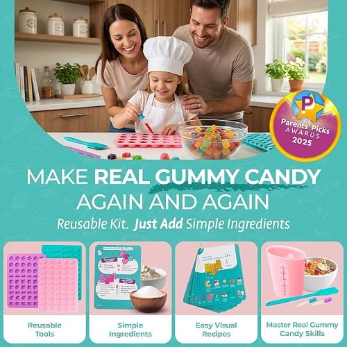 Tovla Jr. Ultimate Gummy-Making Kit for Kids – Real Fun DIY Candy Kit, STEM Activity for Ages 4+, Visual Learning Gummy Molds & Tools thumbnail 3