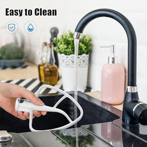 K45B Coated Flat Beater for KitchenAid 4.5-5 Qt Mixer Paddle Attachment Flat Beater Fits Stand Mixer Bowls For KitchenAid 4.5-5 Quart Bowls, Kitchenaid Paddle Attachment thumbnail 5