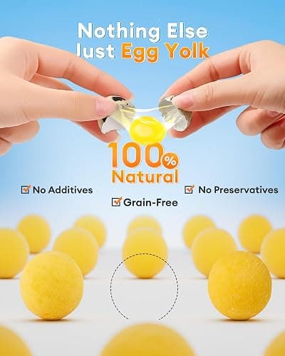 Pawaura 10.6oz Freeze Dried Quail Egg Yolk Cats & Dogs, Treats, Single Ingredient, Freeze-Dried Pet Food for Dogs, Cats, No Additives | Grain Free | Support for Skin and Coat Health thumbnail 9
