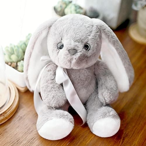 uoozii Warmable Bunny Stuffed Animal - Microwavable 12" | 2 Pounds Unscented Weighted Stuffed Animals Non-Shedding Bunny Plush Coolable & Heatable Warm Gifts for Kids & Adults thumbnail 2