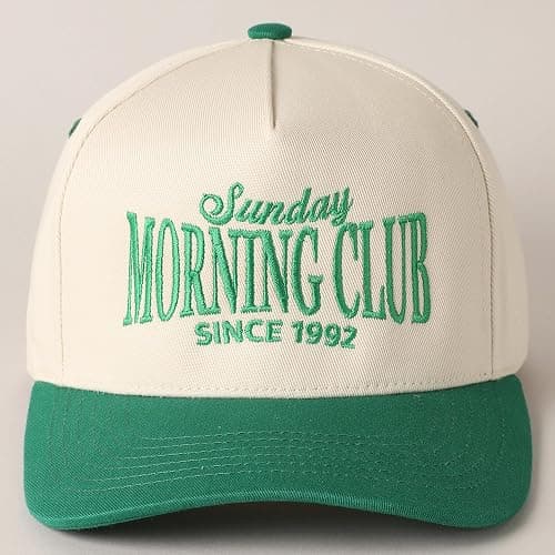MIRMARU Two-Tone Vintage Canvas Trucker Hats for Men & Women, Adjustable Size Baseball Caps with Trendy Embroidered Design thumbnail 2