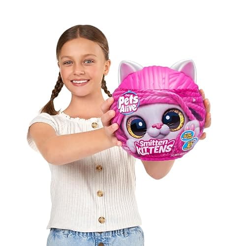 Pets Alive Smitten Kittens Surprise (Bombay Cat Lucky) by ZURU Nurture Play Soft Toy Unboxing Adopt Interactive 10 Sounds - Lucky thumbnail 6