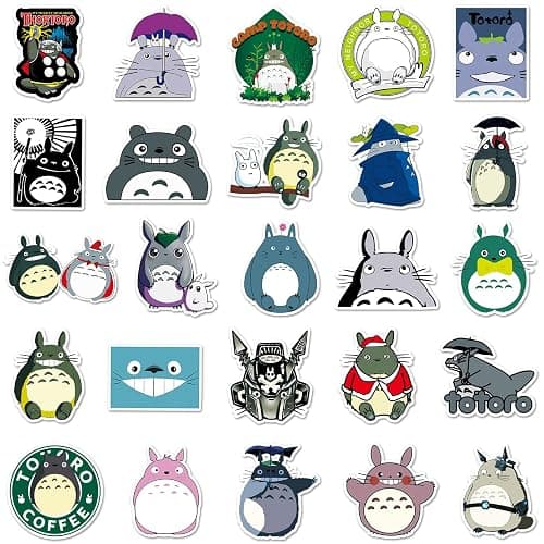 50 Stück Laptop Aufkleber Totoro, Wasserfeste PVC-Aufkleber für DIY-Dekoration, Graffiti-Stil Stickers für Autos Motorräder Laptops Fahrräder Skateboards Skier Snowboards Gepäck etc. thumbnail 2