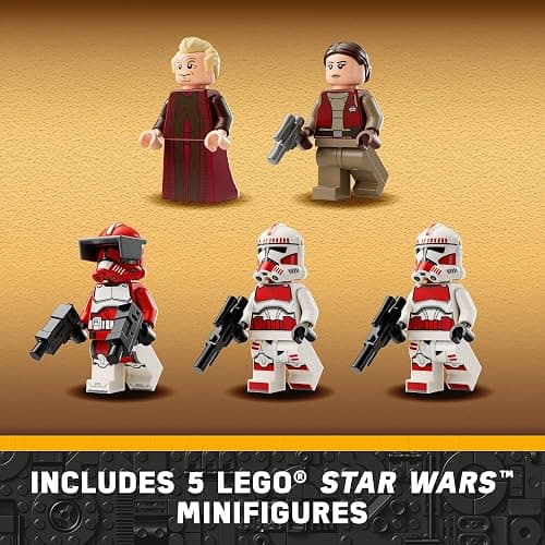 LEGO Star Wars: The Clone Wars Coruscant Guard Gunship 75354 Buildable Star Wars Toy for 9 Year Olds, Gift Idea for Fans Including Chancellor Palpatine, Padme and 3 Clone Trooper Minifigures thumbnail 6