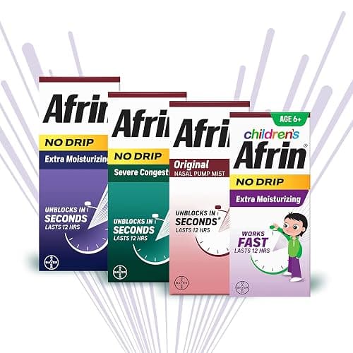 Afrin No Drip Extra Moisturizing 12 Hour Nasal Congestion Relief Pump Mist, Sinus Spray Decongestant - 15 mL thumbnail 10