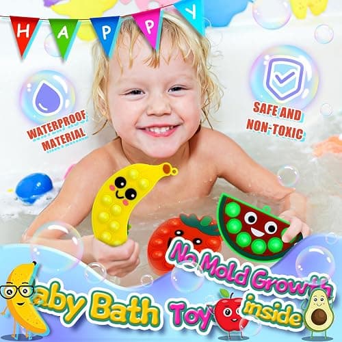 6pcs Fruit Bubble Fidget Toy Set Mini Pop Keychain Sensory Toys for Kids Party Favors Stocking Stuffers Carnival Prizes Classroom Rewards Toddler Stress Relief thumbnail 5