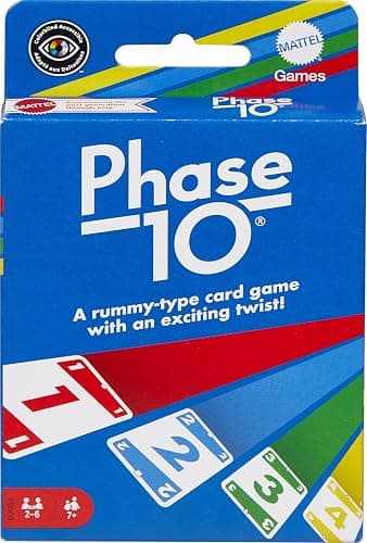 Mattel Games Phase 10 Card Game with 108 Cards, Great Game for Kids, Family or Adult Game Night, Ages 7 Years and Older - Image 1