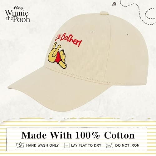Disney Winnie The Pooh Dad Hat, Adjustable Cotton Baseball Cap with Curved Brim thumbnail 6