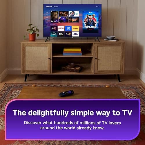 Roku 55-Inch Select Series Smart TV 2026-4K QLED TV - Roku TV | Flat Screen QLED Television with Voice Remote, Wi-Fi & Bluetooth Headphone Mode - Streaming Live Local News, Sports, & Movies thumbnail 2
