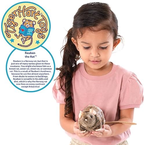 TigerHart Reuben The Rat - 7 Inch Stuffed Animal Plush Mouse thumbnail 2