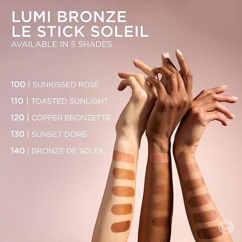 L'Oreal Paris Lumi Bronze Le Stick Soleil Bronzer Stick, Cream-To-Powder Bronzer For A Sunkissed Face Makeup Glow, 110 Toasted Sunlight thumbnail 8