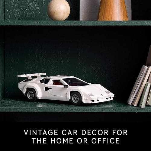 LEGO Icons Lamborghini Countach 5000 Quattrovalvole Model Car Kit - Collectible Building Set for Adults, Ages 18+ - Detailed Lamborghini Car Kit with Scissor Doors, V12 Engine, and More - 10337 thumbnail 6