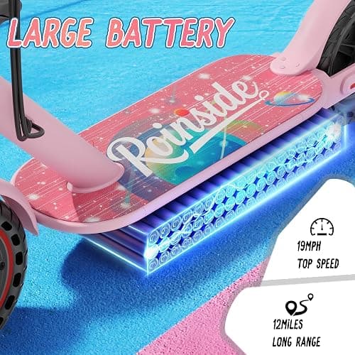 Roinside Electric Scooter - 8.5"/10''/14'' Solid Tires, 350W/500W Motor, Up to 19/22MPH& 16/21/23/24Miles Long-Range Portable Commuting Scooter for Adults with Double Braking System, App thumbnail 6