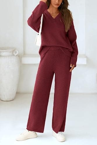 PRETTYGARDEN Lounge Sets for Women Two Piece Sweaters Pajama Set Fall Fashion 2025 Loungewear Outfits Matching Winter Clothes thumbnail 7