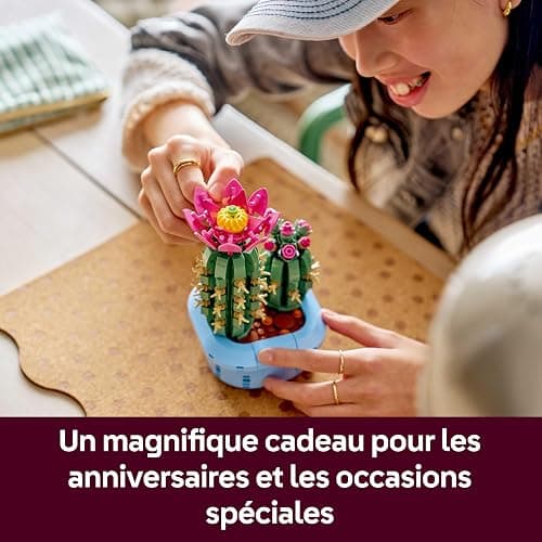 LEGO Botanicals Cactus Fleuri - Set de Plante Artificielle en Pot - 2 Cactus & Fausses Fleurs - Décoration Chambre DIY - Cadeau d'anniversaire pour Fille 9 Ans ou Adulte Passionné.e de Plantes 11509 thumbnail 8