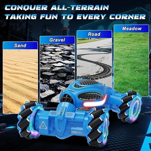 UFOLED Gesture Sensing RC Stunt Car, Remote Control 2.4GHz 4WD Hand Controlled Car Toys for Boys and Girls Ages 6-12, 360° Rotating Drift RC Cars with Lights and Music, Ideal Birthday and Xmas Gift thumbnail 6