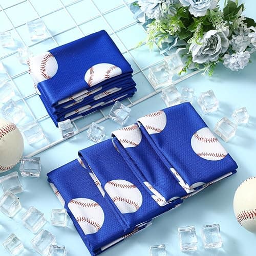 Peryiter 12 Counts Mini Cooling Towel, 30" x 9" Baseball Softball Soccer Golf Sweat Towel, Breathable Chilly Rag, Microfiber Sport Rags for Team Gym Running Coach Gift thumbnail 4