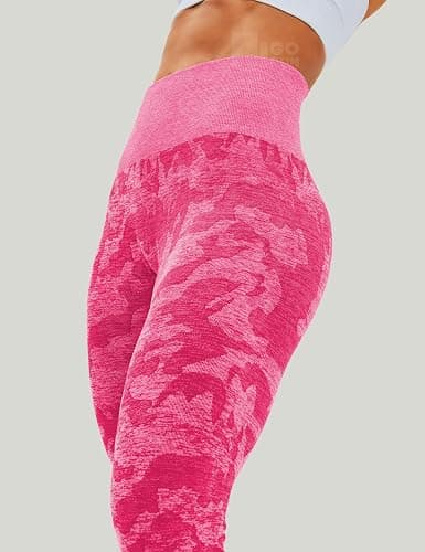 HIGORUN Women Seamless Leggings Smile Contour High Waist Workout Gym Yoga Pants thumbnail 4