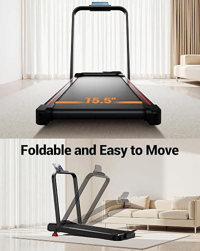 4-in-1 Walking Pad with 15% Incline, Portable Under Desk Treadmill, Foldable Treadmills for Home and Office, 2.5 HP Quiet Walking Pad Treadmill with 300 LBS Capacity thumbnail 6