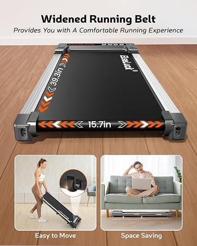 Walking Pad Treadmill, Under Desk Treadmill for Home and Office with Remote Control, Portable 2.5 HP Walking Jogging Running Machine in LED Display thumbnail 7