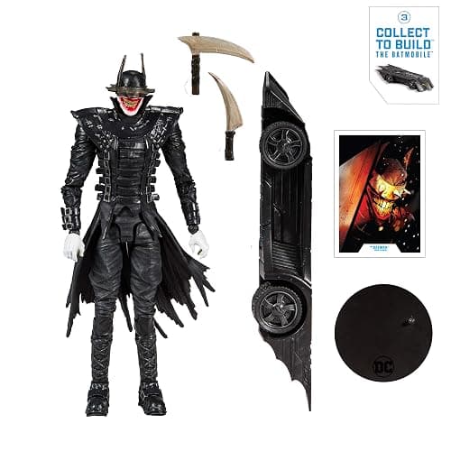McFarlane Toys DC Multiverse Batman Who Laughs Action Figure with Build-A Rebirth Batmobile (Piece 3) thumbnail 7
