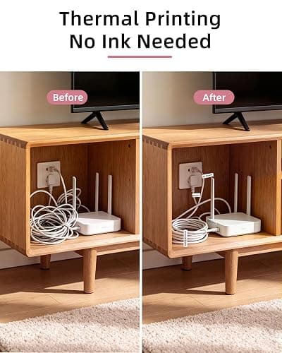 ORGSTA Label Maker, S001 Portable Bluetooth Label Maker Machine with Tape, Thermal Label Printer for Home, Office, School Organization, Wireless Mini Labeler Machine, Pink thumbnail 8