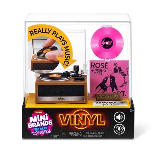 Mini Brands Really Works Vinyl Playset Series 1 by ZURU | Real working mini record player that spins & plays; exclusive mini vinyl included; collectible music playset; collector gift thumbnail 9