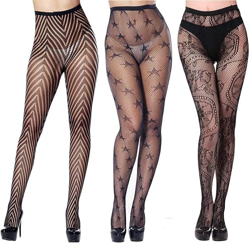 KUUQA Fishnets Stockings High Tights Mesh Stockings Pantyhose for Women thumbnail 3