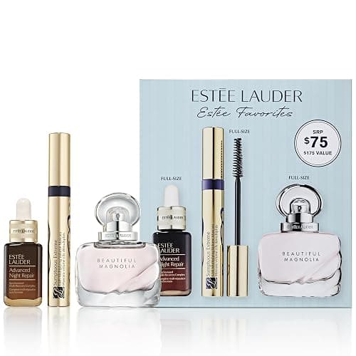 Estée Favorites Gift Set | Amazon Exclusive 3-Piece Set with Full-Size Advanced Night Repair Serum, Full-Size Sumptuous Extreme Mascara & Beautiful Magnolia Fragrance - Image 1