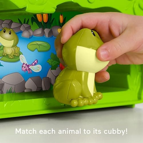 Fisher-Price Little People Toddler Toy Forest Friends Carry Case Playset with Animal Figures for Pretend Play Kids Ages 1+ Years thumbnail 2