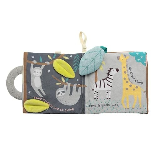 Lambs & Ivy Jungle Friends Developmental Soft Book & Elephant Plush Toy Gift Set thumbnail 8