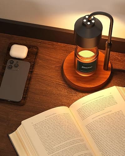 LISUNAR Electric Candle Warmer Lamp Black, Candle Lamp Warmer with Timer, Wax Warmer Lamp for Jar Candles, Adjustable Height Candle Light Warmer with 2 Bulbs thumbnail 5