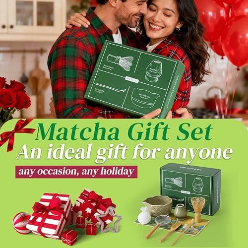 VONATES Matcha Whisk Set, 9 Pcs Matcha Whisk and Bowl Set, Stand, Spoon, Scoop, Holder, Sieve, Tea Towel, Ice Sphere Mold, Complete Starter Kit for Matcha, Tea Ceremony & Matcha Lover Gifts (Green) thumbnail 7