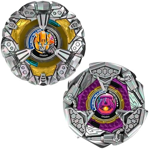 Beyblade X and Transformers Collab, Bumblebee 3-60GP vs. Shockwave 5-80O, 2 Takara Tomy Tops, 2 Launchers, Battling Top Game Toys, Ages 8+ (Amazon Exclusive) thumbnail 8