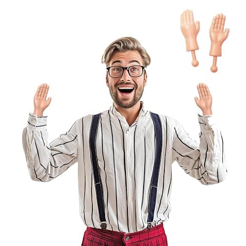 BigMouth Inc Tiny Hands Gag Gifts Baby Hands on a Stick - Fake Small Hands for Costumes and Pranks - Funny Stick Puppets - The Original Tiny Hands - Image 1