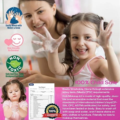 Kids Makeup Sets for Girls - Kids Makeup Sets for Girls 5-8, Maquillaje para Niñas, Play Make Up Kit, Best Toys for Little Girl,Princess Toddler Kid Stuff, Ages3456789 10 Year Old Girl Birthday Gifts thumbnail 4
