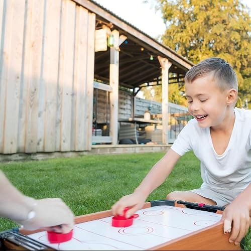 OSHYLE Mini Table de Hockey sur Air en Bois MDF - Construction Robuste et Élégante, Idéale pour Les Fêtes, Anniversaires et Rassemblements en Famille thumbnail 2