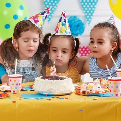 Nuanchu Pink Number 2 Candle Girl Happy Birthday Topper, for Birthday Cake Baking Celebration Reunions Anniversary Party Supplies thumbnail 4