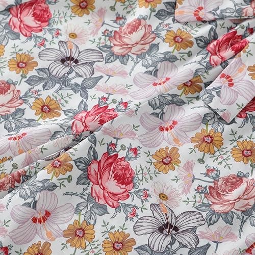Momkonzz Girls Clothes Kids Outfits Children Long Sleeve Tshirt Sqaure Neck Tops Floral Trousers 5-12 Years - 7-8 Years - Green Floral Set thumbnail 6