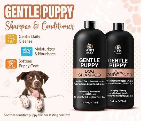ALFIE'S CHOICE Puppy Shampoo and Conditioner Set | 16 fl oz Each | for Sensitive & Itchy Skin | Puppies, Adults & All Breeds of Dogs thumbnail 2