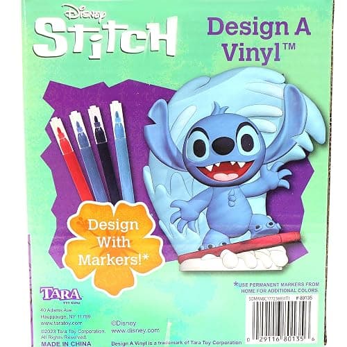 Tara Toy Disney Stitch Design A Vinyl Surfing Edition DIY Coloring Craft Set with Washable Markers Creative Toy for Ages 4+ Official Product thumbnail 3