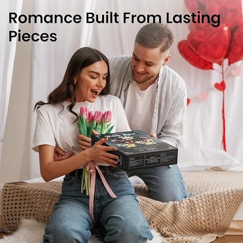 SOOLIO Rose Flower Bouquet Building Set for Adults, Valentines Creative Gift for Women Teen Girlfriend Anniversary, Artificial Floral Botanicals Collection Gothic Decor for Home or Office (414 PCS) thumbnail 2