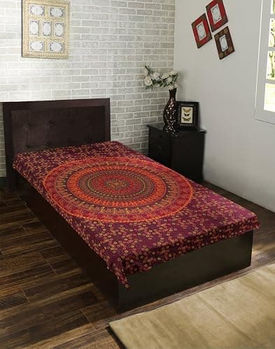 RAJRANG Large Twin Size Colorful Hippie Tapestries - Elephant Mandala Tapestry Bohemian Bedspread Ethnic Medallion Boho Dorm Decor Wall Hanging - Red - 84 X 54 Inches thumbnail 2