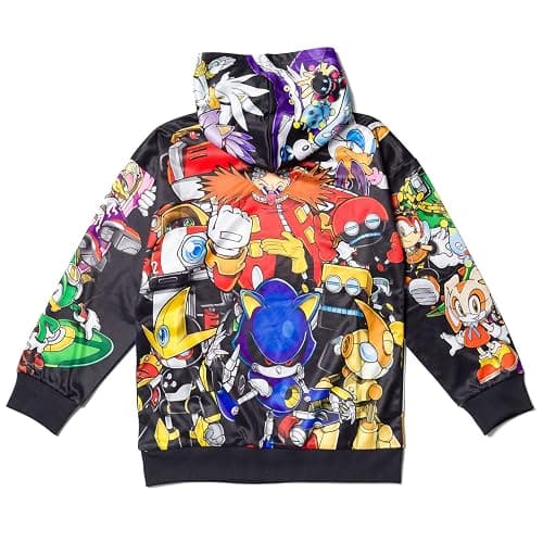 SEGA Sonic the Hedgehog Knuckles Shadow Tails Fleece Pullover Hoodie Little Kid to Big Kid thumbnail 5