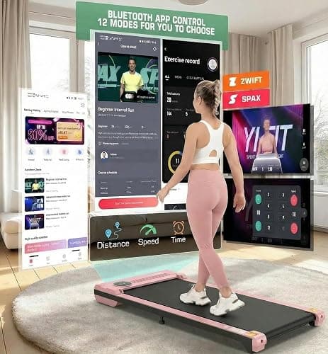 ANCHEER Walking Pads, 2 in 1 Under Desk Treadmill 2.5HP Compact Running Machine with Remote Control, 300lbs Weight Capacity for Home/Gym/Office,Ultra-Quiet, Installation-Free thumbnail 3