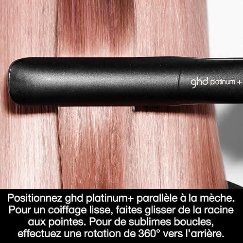 ghd - Lisseur cheveux ghd Platinum+ - Fer à lisser professionnel - Lisse en un passage sans chaleur extrême, 75% plus brillants, 70% plus forts - Lisseur boucleur idéal cheveux colorés/abîmés thumbnail 4