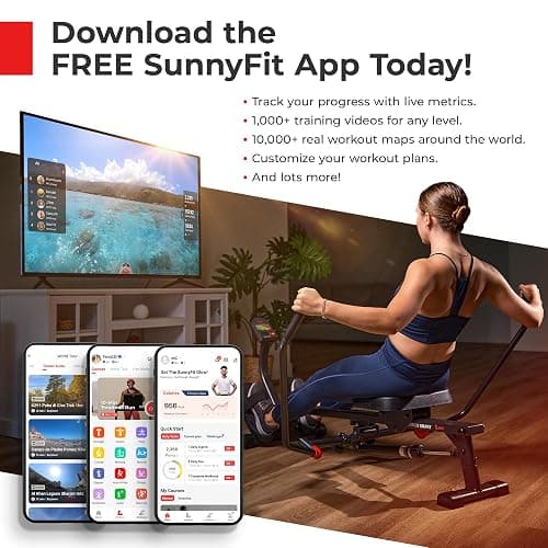 Sunny Health & Fitness 2-in-1 Premium Power Stepper with 400lbs Weight Capacity and Resistance Bands, Low-Impact Cardio, Space-Saving, Height-Adjustable, with Bluetooth and Free SunnyFit App thumbnail 7