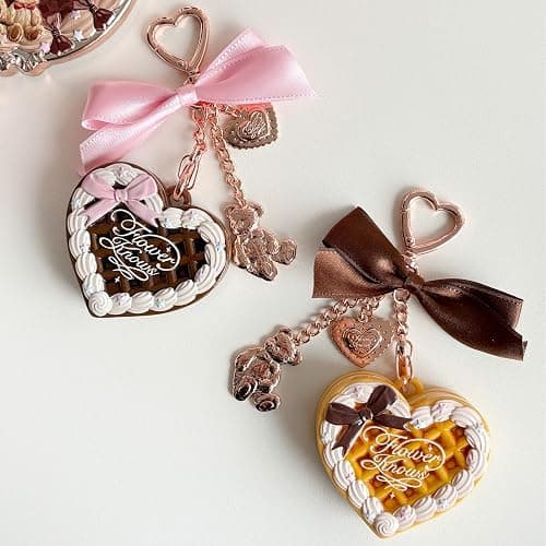 Flower Knows The Sweetie Bear Collection Setting Powder,Cute Bag Charms Purse Keychain,Makeup & Setting Compact and Puff Pressed Powder,Pore Blurring Backed,Gift for Women,0.09 Oz(02 Cookie) thumbnail 8
