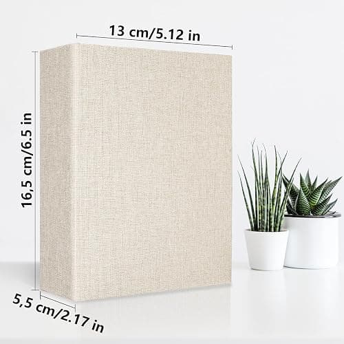 Vienrose Linen Photo Album 6x4 100 Pockets Photobooks Beige Page Large Capacity Picture Albums for Valentine Family Wedding Christmas Birthday thumbnail 3