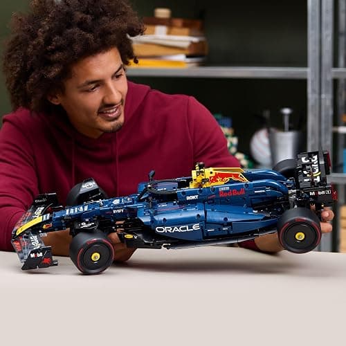 LEGO Technic Oracle Red Bull Racing RB20 F1 Car Model Kit - Collectible Formula 1 Building Set with 1:8 Scale V6 Engine, Gear Box, Steering & DRS - Gift Idea for Adult & Teenage Racing Fans - 42206 thumbnail 2